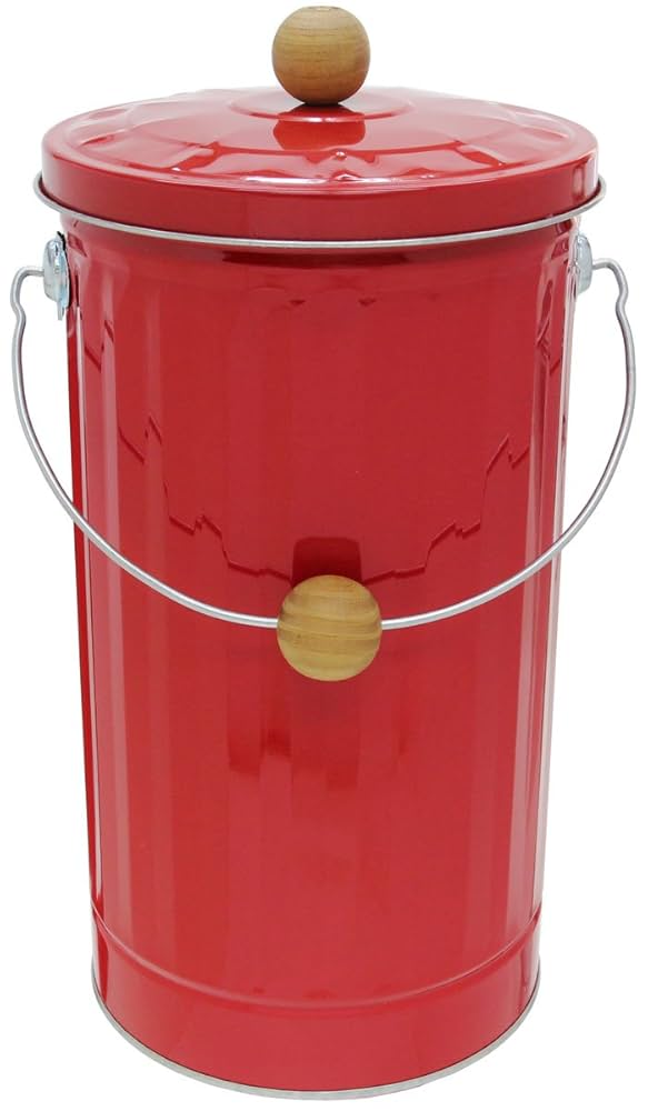 Amazon｜おむつ ゴミ箱 OBAKETSU オバケツ 消臭 ペール 赤｜フタ